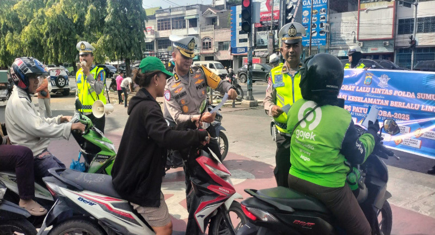 Hari Pertama Operasi Patuh Toba 2025, Polda Sumut Tindak 1.423 Pelanggar Lalu Lintas