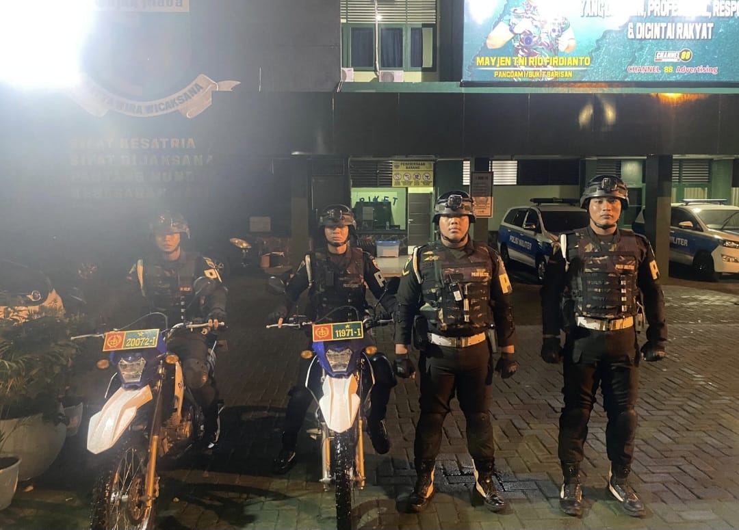 Antisipasi Kejahatan Jalanan, Tim Anti Begal Denpom 1/5 Medan Gelar Patroli